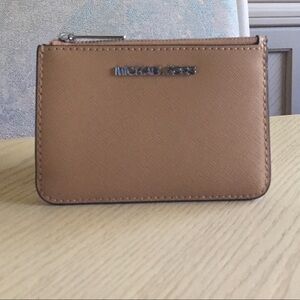 Michael Kors Peanut Leather ID Coinpouch